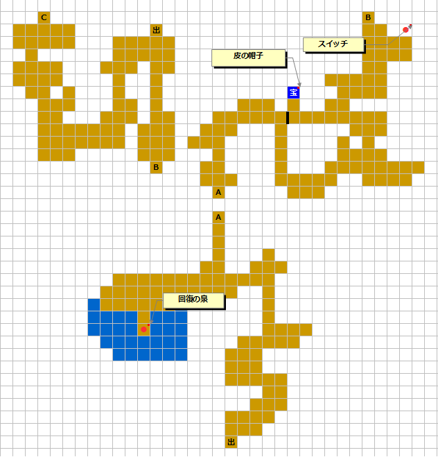 海賊のアジトへの洞窟MAP