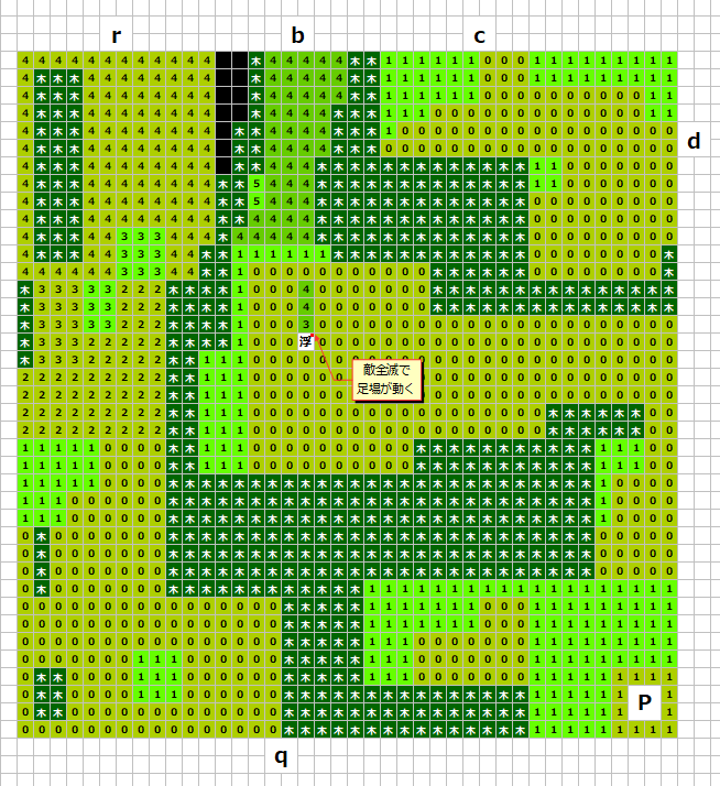 グリンメイズの森（西）MAP